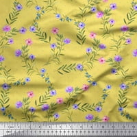 Soimoi Satin Silk tkanina točka, lišće i cvjetna ispis tkanina od dvorišta široko