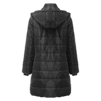VBNERGOIE Žene Casual Solid patentni patentni paketni pamučni pamučni jakni kaputi sa kaputima na kaputima