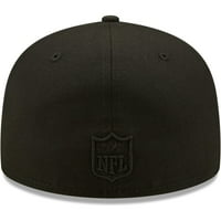 Muška nova era New Orleans Saints Black na crnom alternativu logo 59fifty ugrađen šešir