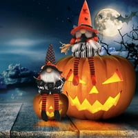 Halloween Gnomes Plish Elf ukrasi, duge noge sjedenje ručno rađene skandinavske Tome za ukras za Noć