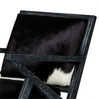 Benjara CID Moderna akcentna stolica, tkanina, drva, kravju