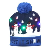 Fdelink LED svjetlosne božićne šešire Xmas Santa šešir lampice blještava kapa, šešir lubanje