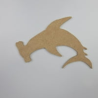 8 Hammerhead morski pas, nedovršeni oblik umjetnosti drveta po izgradnji