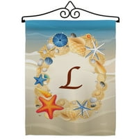 Ljeto L inicijalna okućnica za zastavu Set Plaža X18. Dvostrano dvorište baner