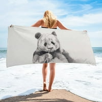 Silhouette medvjed Teksture na plaži ručnik za ručnik kupaonica Microfiber Quick suha ručnik Sportska