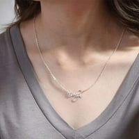 Prilagođeno ogrlica personalizirano - Prilagođeno ime od nehrđajućeg čelika Privjesak ogrlica, Dainty