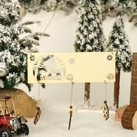 Njspdjh šupljina godišnja kuća Dekoracija božićne božićne vrata ukras snježnog pahuljica