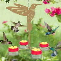 Lomubue Estetic Easy Montaža Bird Feeder Metal Prekrasan oblik cvijeća Ptice za ptice Kontejner za hranu