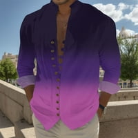 Mgaohoen majice s dugim rukavima za muškarce otporne na nerođenu jednostavnu modnu rasteznu meku tkaninu