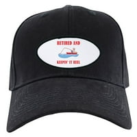 Cafepress - Smiješna ribolov penzioniranje Crna kapa - bejzbol šešir, novost crna kapa