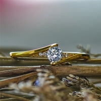 Prstenovi za žene Lzobxe dame Fashion Diamond Modni kreativni geometrijski dijamantni prsten nakit nakit