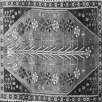 Ahgly Company Zatvoreni kvadrat Perzijski sivi tradicionalni prostirci područja, 3 'kvadrat