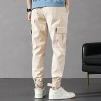 HHEI_K MUŠKE Čvrste boje casual pantalone za izvlačenje ustima Pješačke radne hlače na otvorenom odjeća