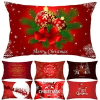 Cheers.us Božićni ukrasi jastuk navlake set od 4, seoski božićni dekor za dom, drveni jelen rustikalni