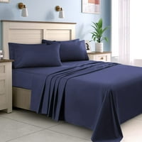 Broj nit Egipatski pamučni četverodni lim za krevet postavljen duboka džepna veličina pune boje