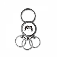 Pinto crno-bijelo životinjska od nehrđajućeg čelika metalna prstena za prsten za prsten