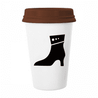 Jednostavna grafika visoke pete Crna obrisača kava pijenje za piće Pottery CERAC CUP poklopac