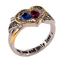 Žene Rhinestone Love Legura od legure modnog prstena Poklon nakita za Dan zaljubljenih