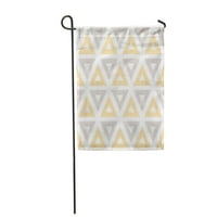 Šareno arrow Sažetak Ikat Yellow Brown Trougles siva isječak vrtna zastava Dekorativna zastava Kuća baner