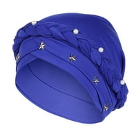 Loopsun kape za žene Ležerne prilike, pune boje šešir, pletenica u Indiji šešir muslimanski rufffle