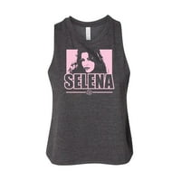 Selena Quintanilla - ružičasta selena - Juniors obrezan trkački rezervoar