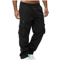 Paiwinds Muškarci Solid Ležerne prilike višestruki džepovi na otvorenom ravno tipovi fitness hlače hlače