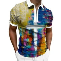 Muška majica Golf majica Retro Color Contrast na otvorenom ulicom kratkih rukava s gumb-dolje Odjeća