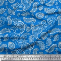 Soimoi Rayon Crepe tkanina Paisley blok otisnuta plovska tkanina od dvorišta široka