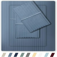 Brojač i šiva i ubod Thread Stripe Sheet set sa jastukom - luksuzno saveen tkanje prugastih listova,