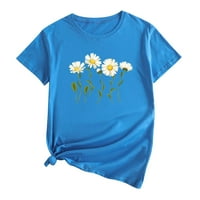 Awdenio majčin dan Ženska majica za čišćenje ženskih ležernih cvijeta tiskanje pulover okrugli vrat