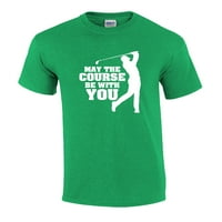 Smiješan golf Neka tečaj bude s vama majica kratkih rukava - veliki irski zeleni