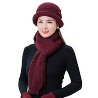 Bellaven ženska kašika kašike kašike jesen i zimski topli i prolični pleteni kapu i šal set, topli prekrasan