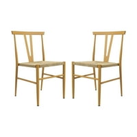 Stolice za trpezarije od drveta 2, seoska kuća rustikalne stolice od punog drveta sa naslonom za leđa,
