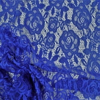 Vezenategnuta rastezljiva čipka očigled tkanina Sheer Metallic Cvjetni kraljevski kraljevski plavi XX103