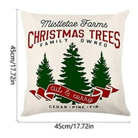 Wedracia Home Božićni dekor Cushion Cover preživio je porodični jastučni jastučni jastuk