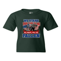 Mi stojimo za zastavu i kleknemo za pad američke vojske DT Youth Kids majica Tee