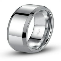 Devuggo Žene Sterling Silver CZ Vjenčani prstenovi, muški vend od nehrđajućeg čelika