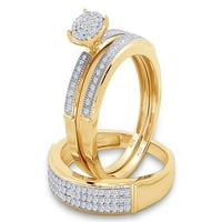0. Carat okrugla Bijela laboratorija kreirala je moissan Diamond muške i ženske angažman zaručni prsten