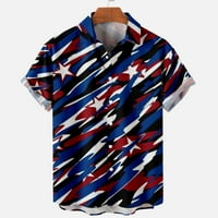 4. jul Havajska košulja za muške majice rever TOP kratki rukav Tee Laise bluza Muška retro košulja za