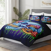 Prekrivač pokrivač, Halloween Aceme CAT lubanja posteljina set za djecu i odrasle dekor spavaće sobe,