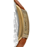 Vintage Tourneau arapski zlatni biranje pravokutnik kože Kvarcni ručni sat