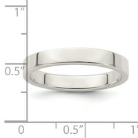 Karat u karatsu sterling srebrni široki bend lagana ravna prstena veličine -13.5
