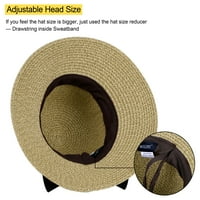 Ženski sunčani šeširi UV zaštita Veliki šešir na more Ženski pakirani kapu za sunčanje za žene slamne