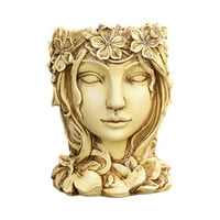 Glavni sadir za lice Flower Pot Dekorativni devojka statue Plerter lonac na otvorenom