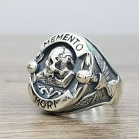 Memento Mori Sterling srebrni prsten