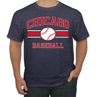 Divlji Bobby City of Chicago bejzbol Fantasy Fon Sports Muška majica, Vintage Heather Navty, X-Veliki