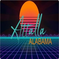 Attalla Alabama Vinil Decal Stiker Retro Neon Design