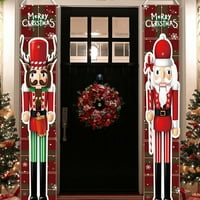 Nutcracker Lokier banner potpisuje božićne cane bombone ulazne vrata visi zamotavanje najslađih dana