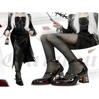 Daeful Womens Heels Okrugle plijesne cipele za gležnjače Mary Jane Wedding Moda Comfort Mid Block Heel Haljina cipele Wine Red 8.5