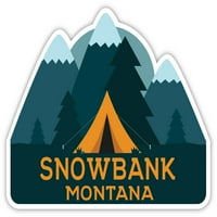 SnowBank Montana Suvenir Frižider Magnet Camping TENT dizajn